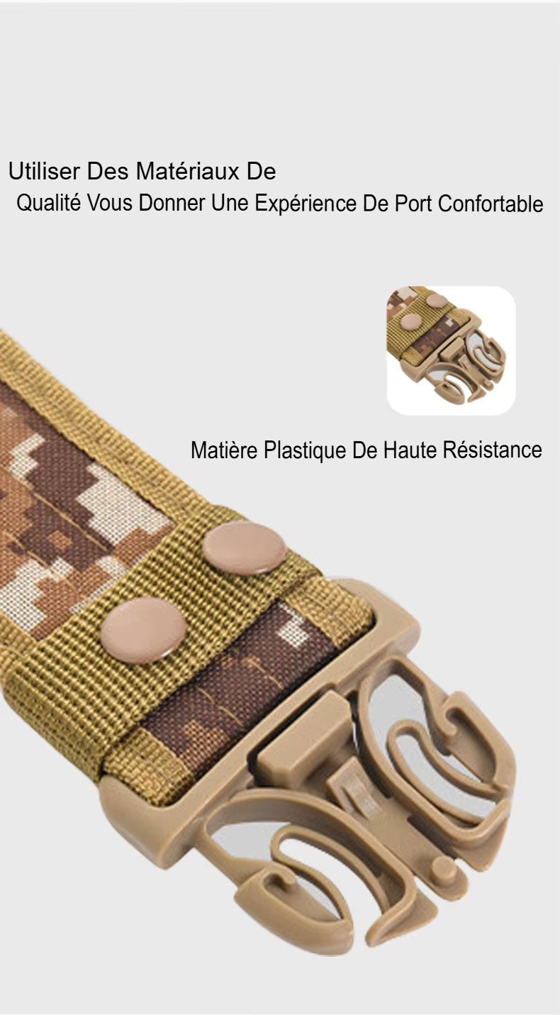 Quick-Release Tactical Camouflage Belt for Men