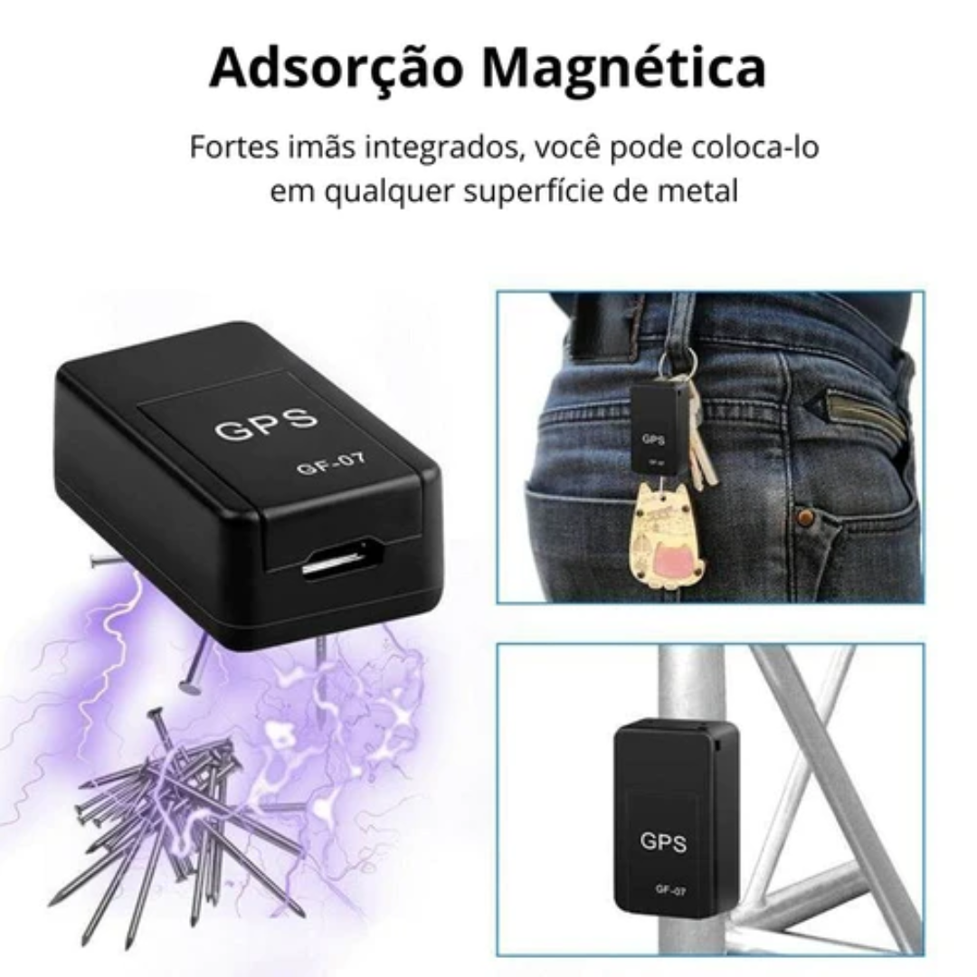 Rastreador GPS Portátil - Localiza e Grava Áudio em Tempo Real
