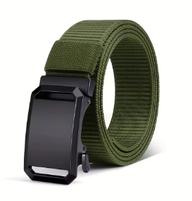 Automatic Buckle Tactical Canvas Belt for Men