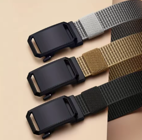 Automatic Buckle Tactical Canvas Belt for Men