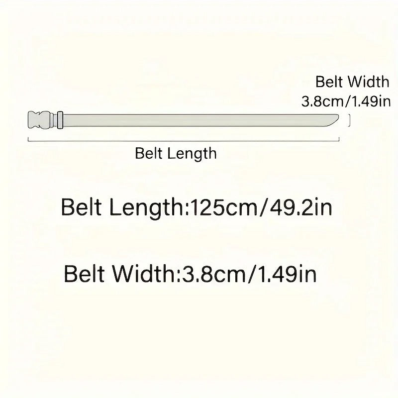 Nouvelle Ceinture Homme 125 cm à Boucle – Ceinture Homme en Nylon Tressé, Légère, Respirante, pour un Usage Quotidien et les Déplacements