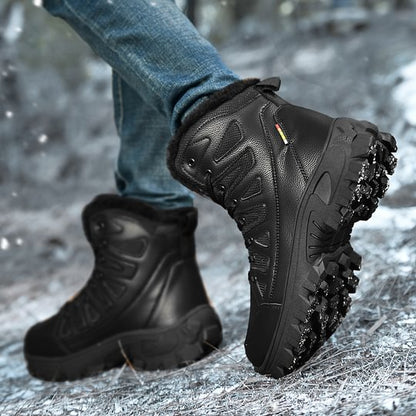 Men Combat Boots Waterproof Non-Slip Hiking Boots Anti-Puncture Anti-Sprain Work Boots