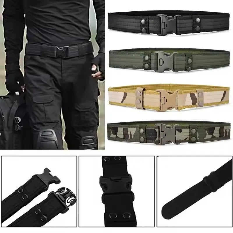 Quick-Release Tactical Camouflage Belt for Men