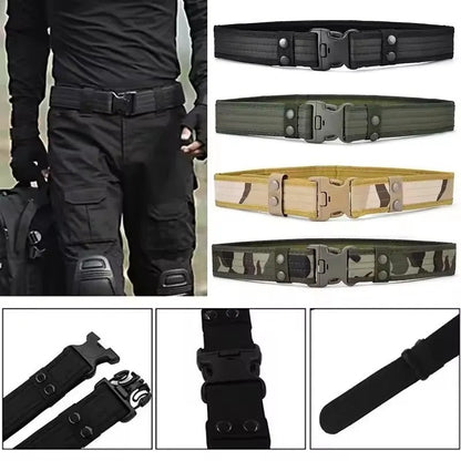 Quick-Release Tactical Camouflage Belt for Men