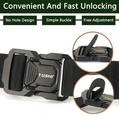 Military Tactical Belt with Metal Buckle