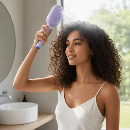 Elektrische Dampf-Haarbürste mit Nano-Nebel – Glättungsbürste mit Anti-Frizz-Spray