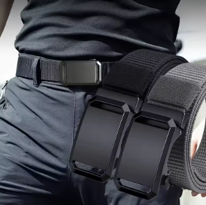 Automatic Buckle Tactical Canvas Belt for Men