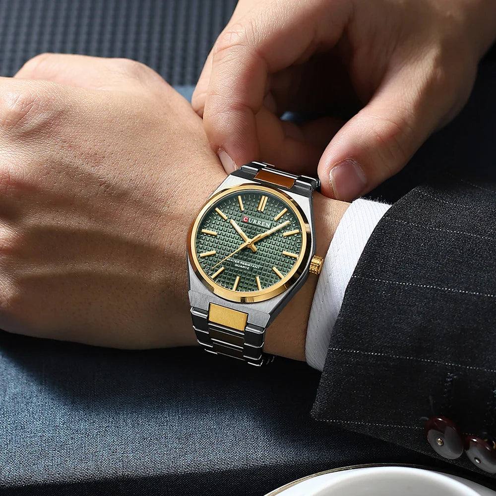 Herren-Uhr aus gebürstetem Edelstahl | Aether