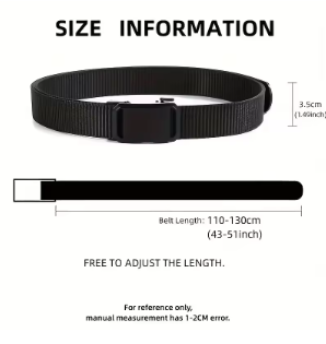 Automatic Buckle Tactical Canvas Belt for Men