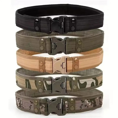 Quick-Release Tactical Camouflage Belt for Men