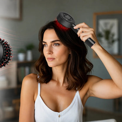 Elektrische Dampf-Haarbürste mit Nano-Nebel – Glättungsbürste mit Anti-Frizz-Spray