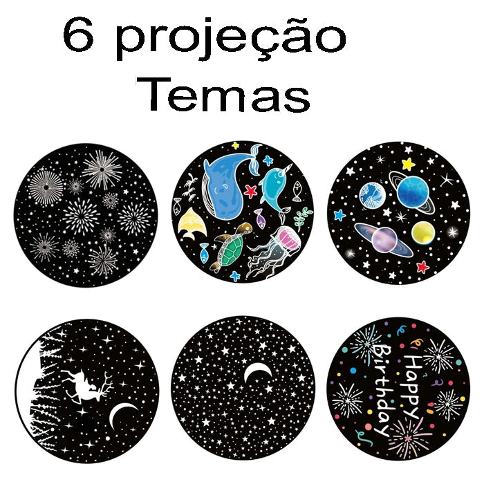 Lâmpada de projetor de cabine giratória (com música) - COMPRE 1 E LEVE 2
