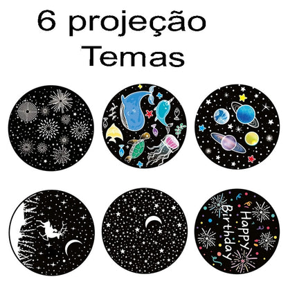Lâmpada de projetor de cabine giratória (com música) - COMPRE 1 E LEVE 2